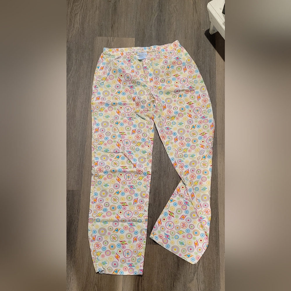 Disney Multicolor Circle Print Pajama Pants - White Base
